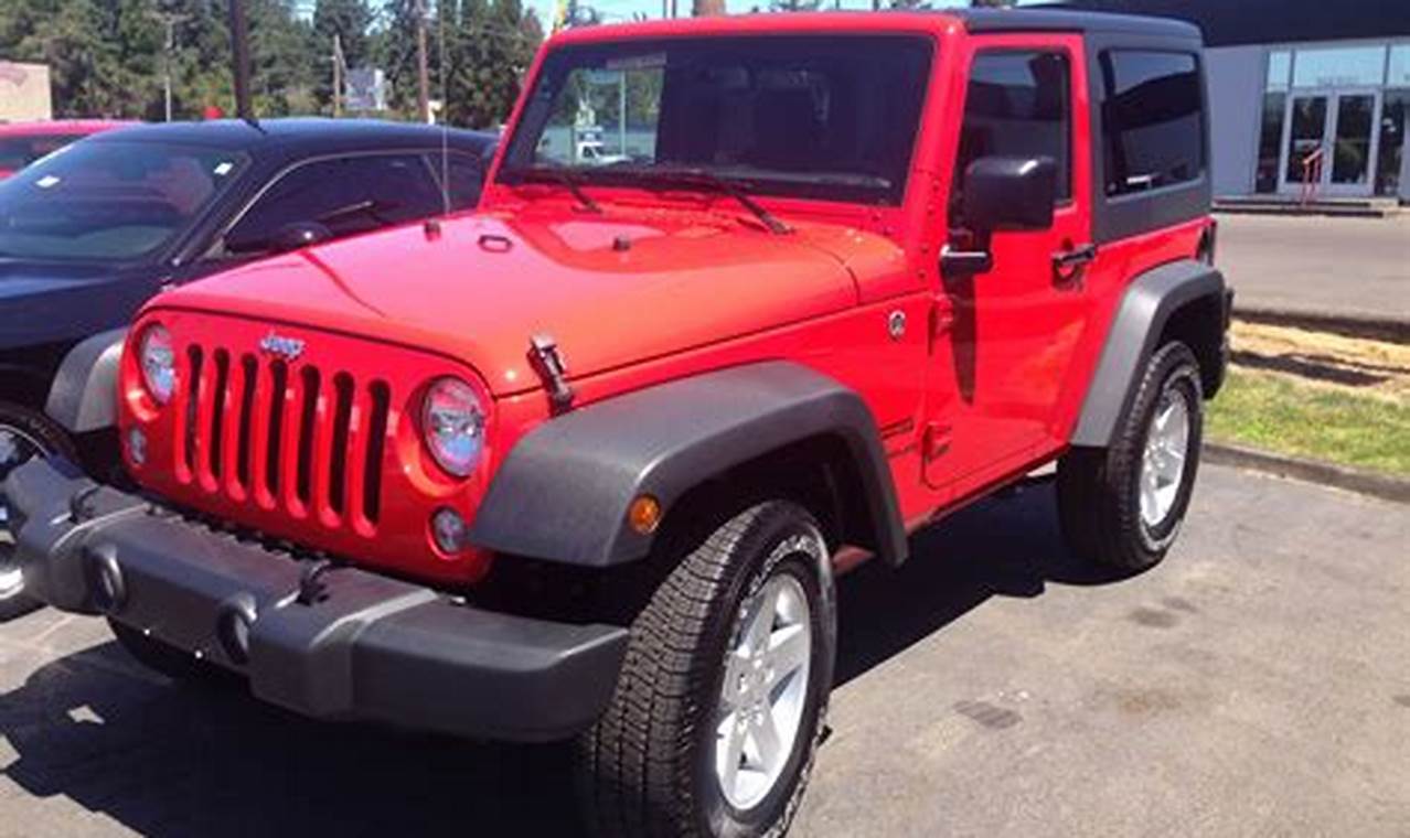 red jeep wrangler sport for sale