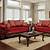 red living room set