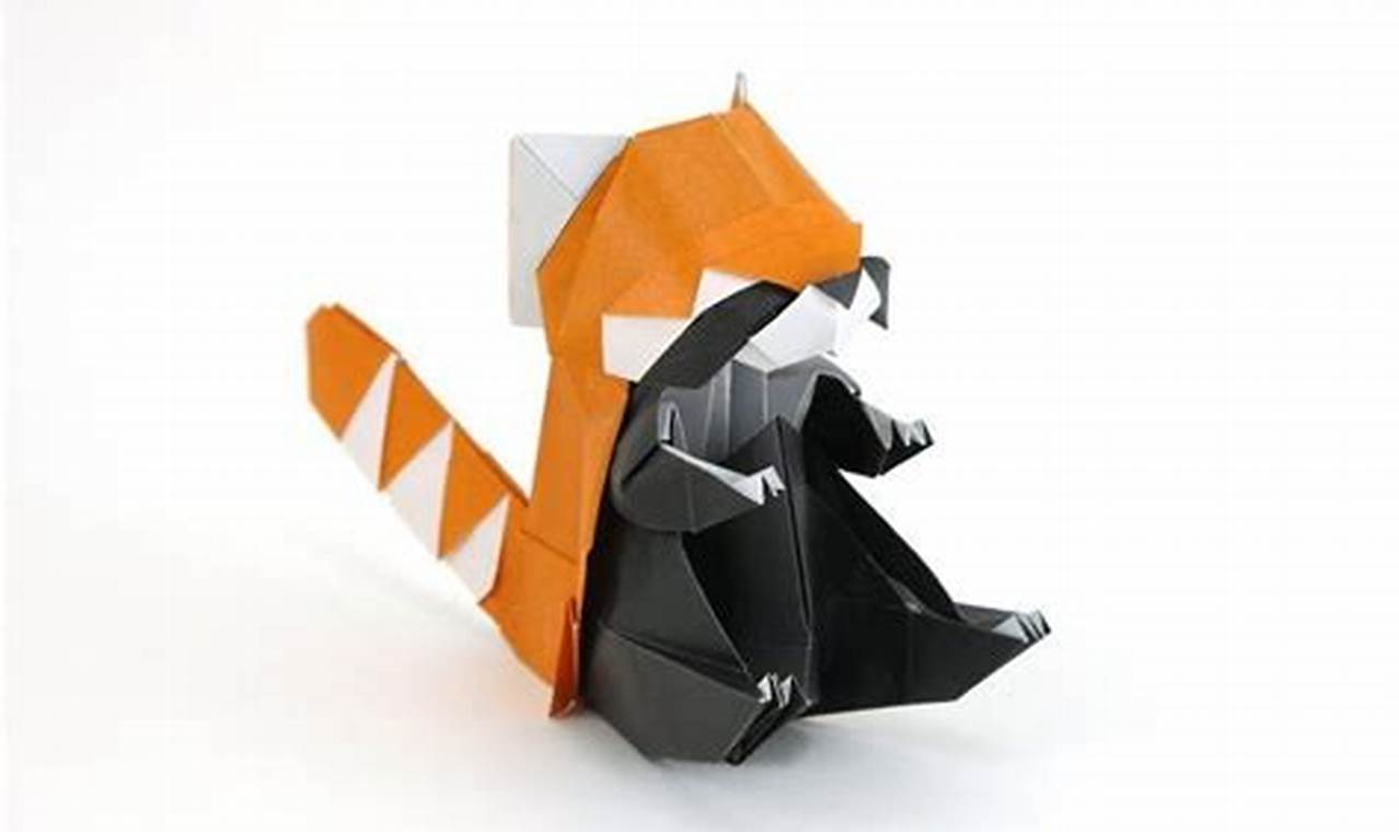 red panda origami easy