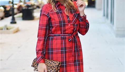 Trendyol Red Plaid Dress TOFAW19XM0012in Dresses from