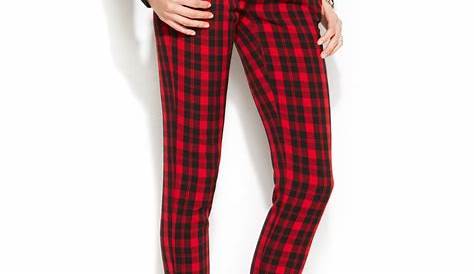Red Plaid Dress Pants Discover Fashion Online Style In 2018 Pinterest Skinny Suits