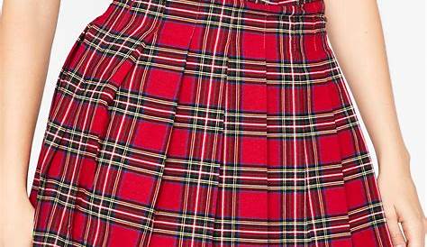 Red Plaid Mini Skirt Buffalo Forever 21