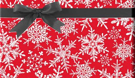 Red Snowflake Wrapping Paper