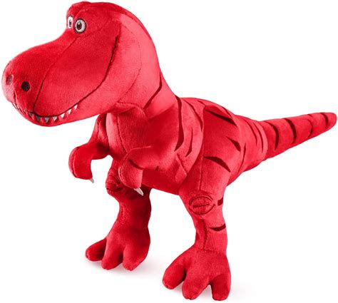 Animal Fair vtg red plush stuffed TRex Dinosaur