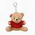red teddy bear plush keychain animals 90's outfits for men