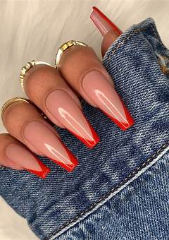 Red Tip Acrylic Nails: A Trendy And Chic Nail Art