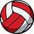 red volleyball logo