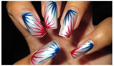 Red White And Blue Acrylic Nail Ideas Pin By Angie Bowers On