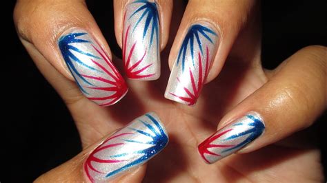 Fourth of July Nails! Red white and blue! Fourth of july nails, July