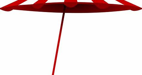 Red White Beach Umbrella Png
