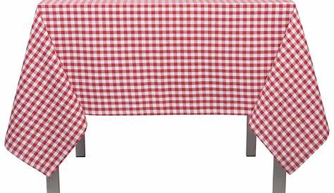 Gymax 2Pcs Red & White Gingham Checkered Tablecloth 90" Polyester Linen