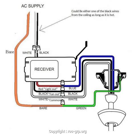 Red Wire Hunter Ceiling Fan Wiring Diagram With Remote Control