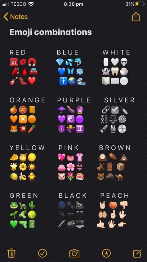 red and black emoji combos