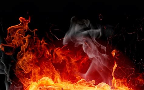 Red And Black Fire Background