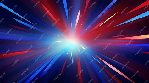 Red And Blue Rays Background