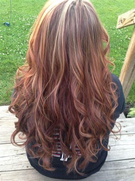 red and caramel highlights