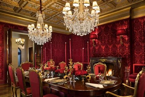 Red and Gold Dining Room