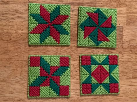red and green coasters