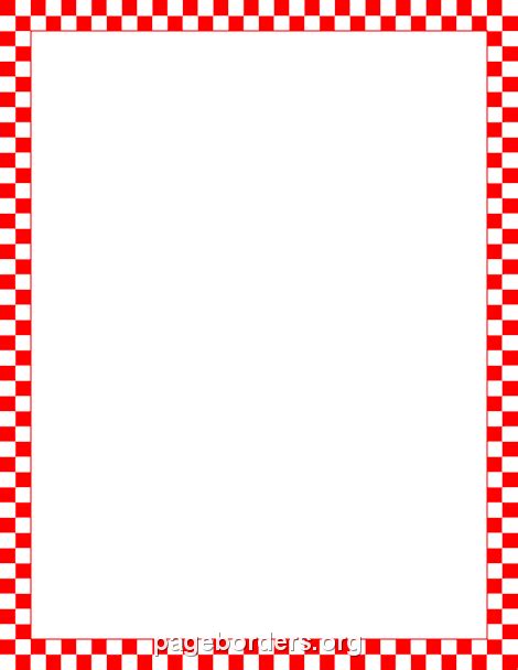 Red And White Checkered Border
