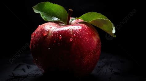 Red Apple Black Wallpaper