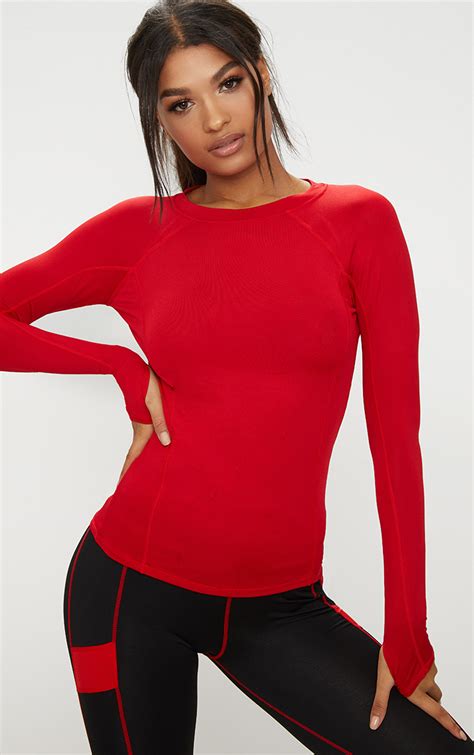 red athletic top