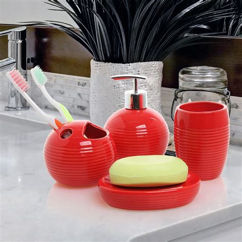 Red Bath Accessories