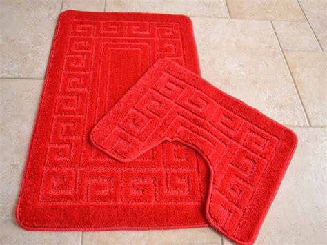 Red Bath Mat Sets