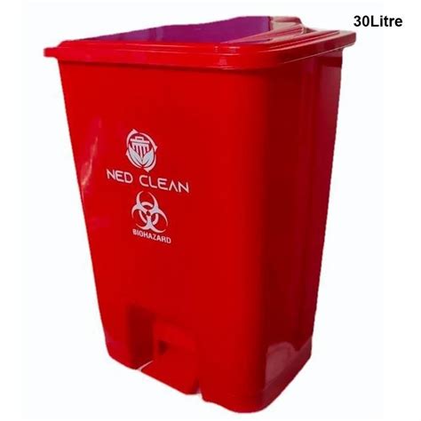 Red Biomedical Waste Container
