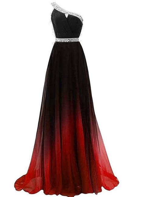 red black white prom dresses