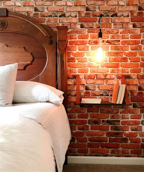 Red Brick Wallpaper In Bedroom
