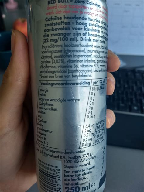 Red Bull Zero Ingredients
