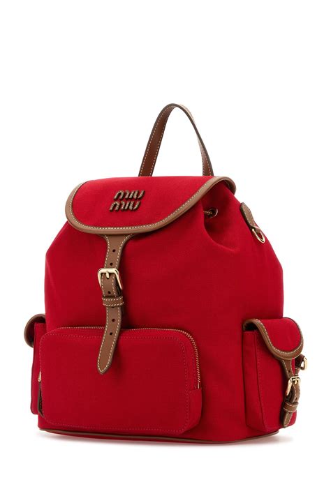 Red Canvas Backpack