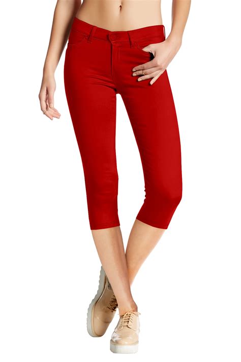 red capris for women