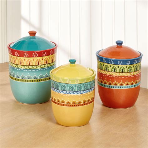 red ceramic kitchen canister sets