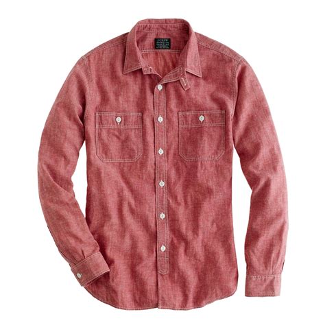 red chambray shirt men