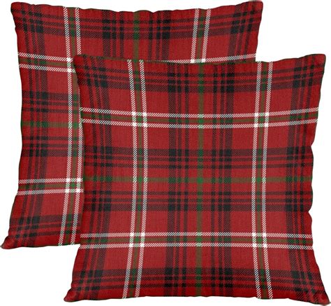 Red Checkered Throw Pillows