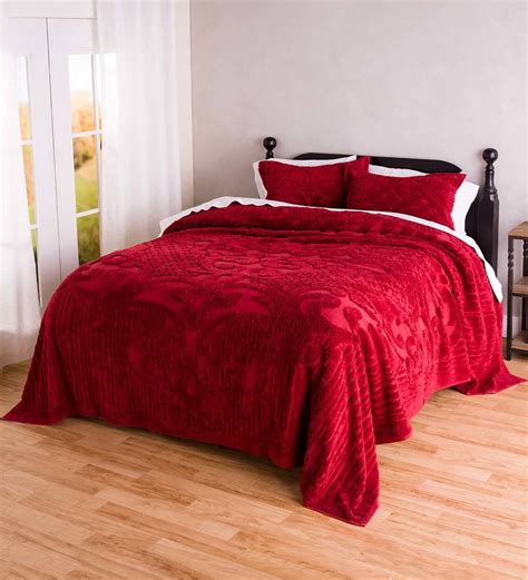 Red Chenille Bedspread Queen