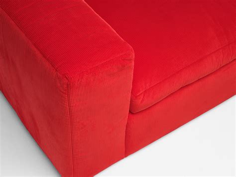 Red Corduroy Sofa