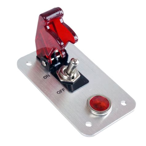 red covered toggle switch