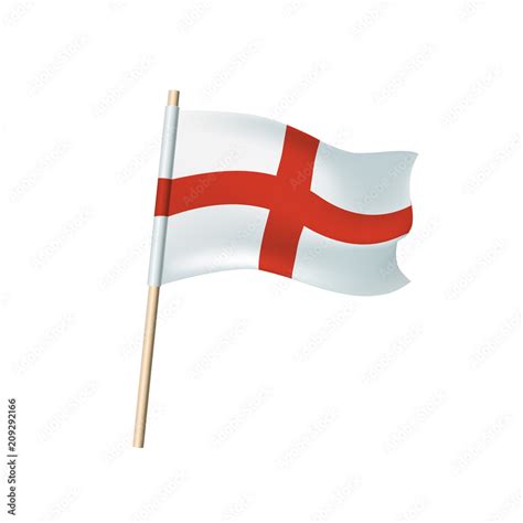 Red Cross White Background Flag