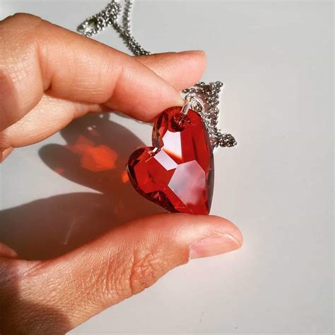 red crystal heart