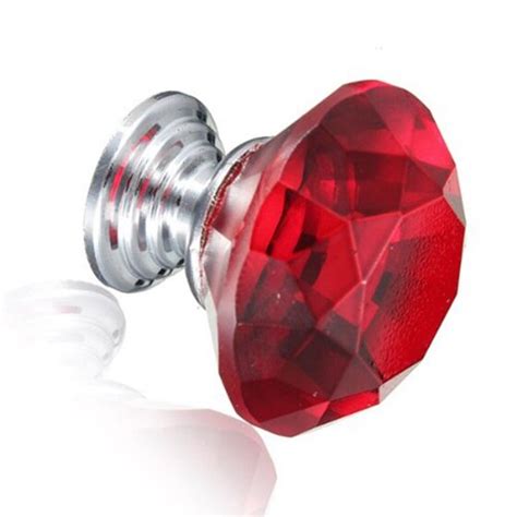 Red Crystal Kitchen Knobs