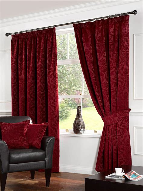 Topfinel Red Grommet Sheer Curtains Faux Linen Solid Window Curtains