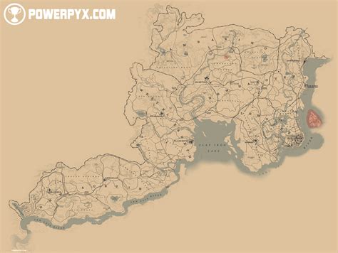 Red Dead Redemption 2 Printable Map