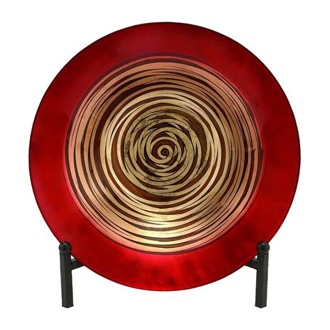 Red Decorative Display Plates