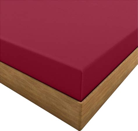 Red Deep Fitted Sheet King Size