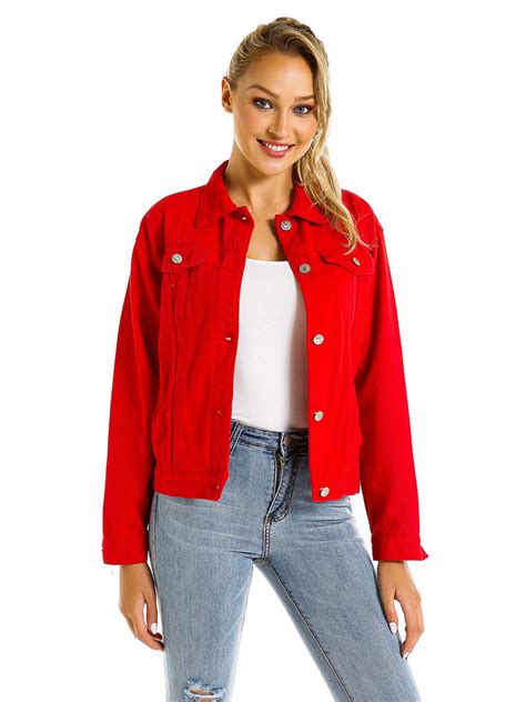 elyricsy.biz:red denim jacket ladies