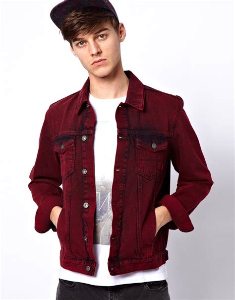 red denim jacket men's