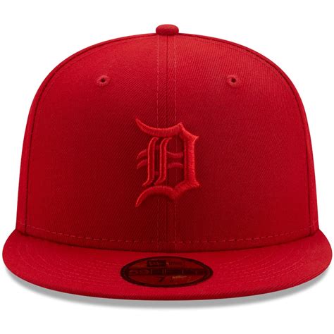 red detroit tigers fitted hat