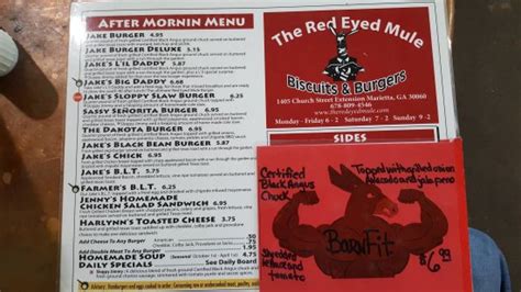 red eyed mule marietta menu